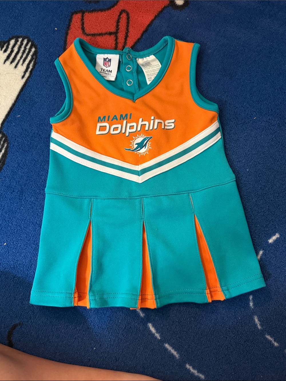 NFL Miami Dolphins Teal & Orange Cheer Tank Dress